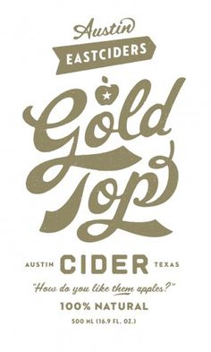 All sizes | Austin Eastciders label 2 | Flickr - Photo Sharing! #lettering #illustration #handmade #logo #typography