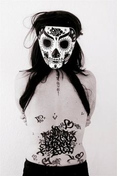 All sizes | Olivia | Flickr - Photo Sharing! #calligraphy #girl #rose #body #hair #back #tag #mask #hugh #dred