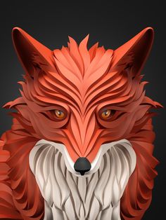 Predators #portrait #sculpture #fox
