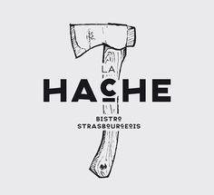 Drop Anchors #hatchet #bistro #hache #design #graphic #illustration #axe #logo #typography