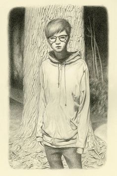 Art by Joanne Nam #pose #hoodie #illustration #painting #art #drawing #sketch