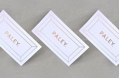 Paley restaurant identity los angeles usa branding corporate design business card print restaurant bar logo logotype interior designer minim