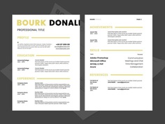 Bourk Resume - Free PSD Resume Template for Job Seekeer