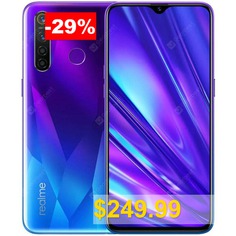 OPPO #Realme #5 #Pro #4G #Phablet #6.3 #inch #FHD+ #Android #9.0 #Snapdragon #712 #AIE #Octa #Core #8GB #RAM #128GB #ROM #4 #Rear #Camera #4035mAh #Battery #Global #Version #- #BLUE