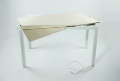 Tambour Table in defringe.com #tambour #defringe #design #product #desk #table