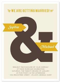 Simple #announcement #wedding #typography