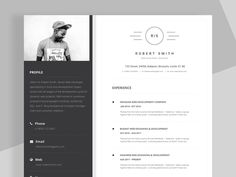 Free Unique Resume/CV Template with Stylish Design