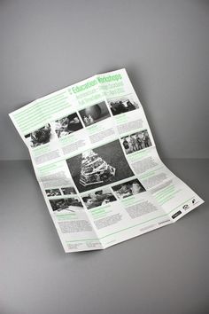 LOA+DS Education Workshops Guide A2Poster/Mailer on the Behance Network #white #direct #neon #black #monochrome #grid #education #poster #mail #green