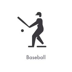 Baseball - Sports Icon Design by Sascha Elmers #icon #iconic #iconography #picto #pictogram #symbol #sports #olympic #athlete #baseball