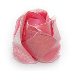 How to make an origami rose paper flower, QT Rose (http://www.origami-flower.org/howto-origami-rose.php) #origami #rose #origamirose