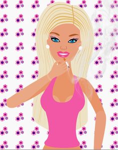 smoking beauty #vector #pop #art #barbie #irony