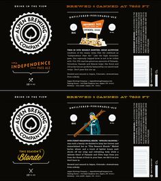 Aspen Brewing Company Packaging #packaging #beer #label #bottle