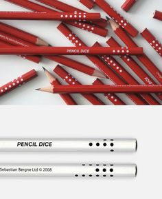 pencil dice by Sebastian Bergne #dice #pencil
