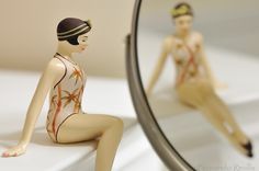 Vintage pin-up girl | Flickr - Photo Sharing! #woman #mirror #vintage