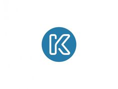 K / Line Logo Design Monogram