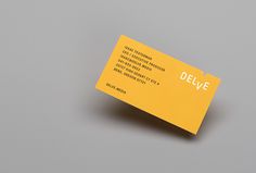 Delve by Moniker #branding #business card