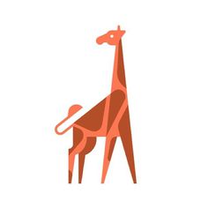 Giraffe Illustration by Luke Bott #animal #icon #illustration #giraffe #iconic #illustration