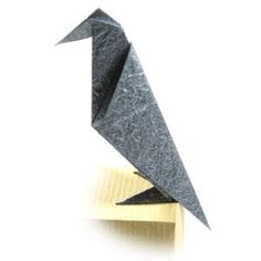 How to make a traditional origami crow (http://www.origami-make.org/howto-origami-bird.php)