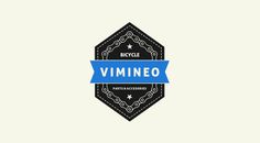 Vimineo logo design #badge #bicycle #path #chain #star #ribbon #logo