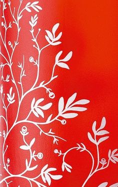 Hill'sÂ Absinthe - TheDieline.com - Package Design Blog #red #white #illustration #and #vines #absinthe #hills #leaves