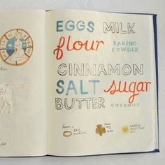 Book By Its Cover » Sketchbook Series: Danielle Kroll #type #kitchen #art #sketchbook