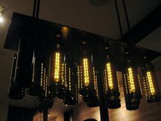 25 Creative Wine Bottle Chandelier Ideas #chandelier #light #wine #bottle