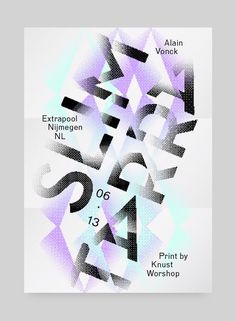 Slimtarra, Alain Vonck #cyan #violet #gradient #poster #typography