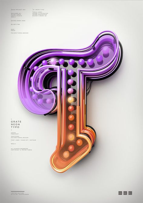 3D Typography Inspiration on Designspiration