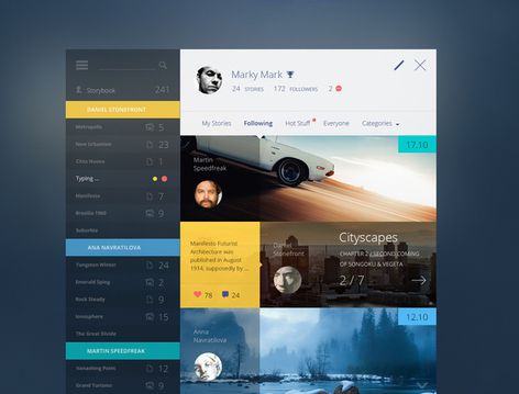 Interface Design Inspiration on Designspiration