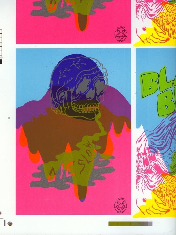 Bill Connors Fking Rules #illustration #poster #skull #screen print #skate #cmyk #juxtapoz #bill connors