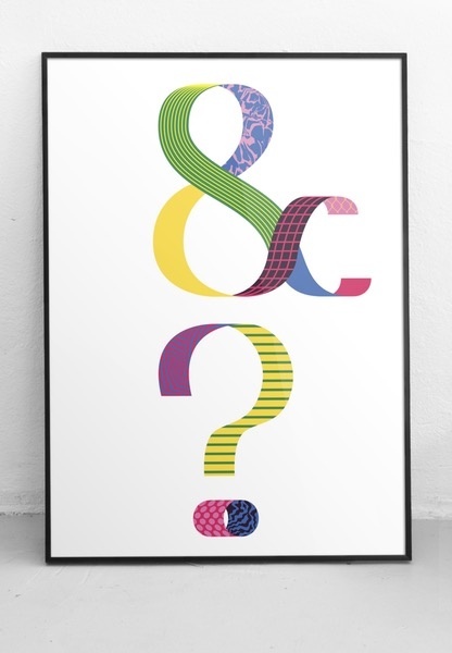 And What? A2 Print by #michaelarnold #ilustration #typography #pattern #print #poster