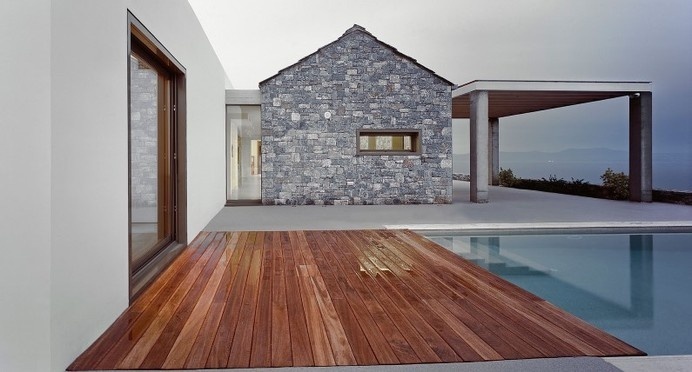contemporary architecture with traditional materials