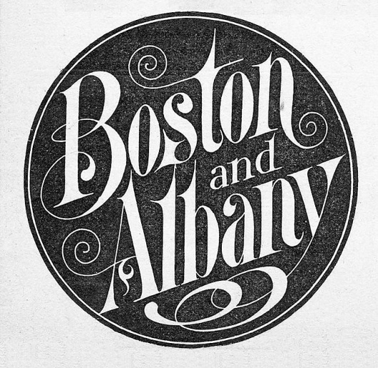 Boston & Albany Railroad | Sheaff : ephemera #logo #illustration #vintage #typography