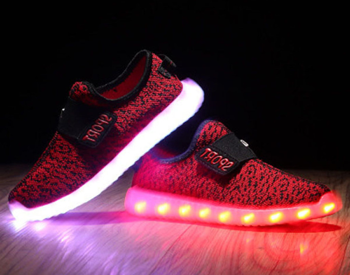 Kid's shoes hot style of male and female light up shoes seven lights