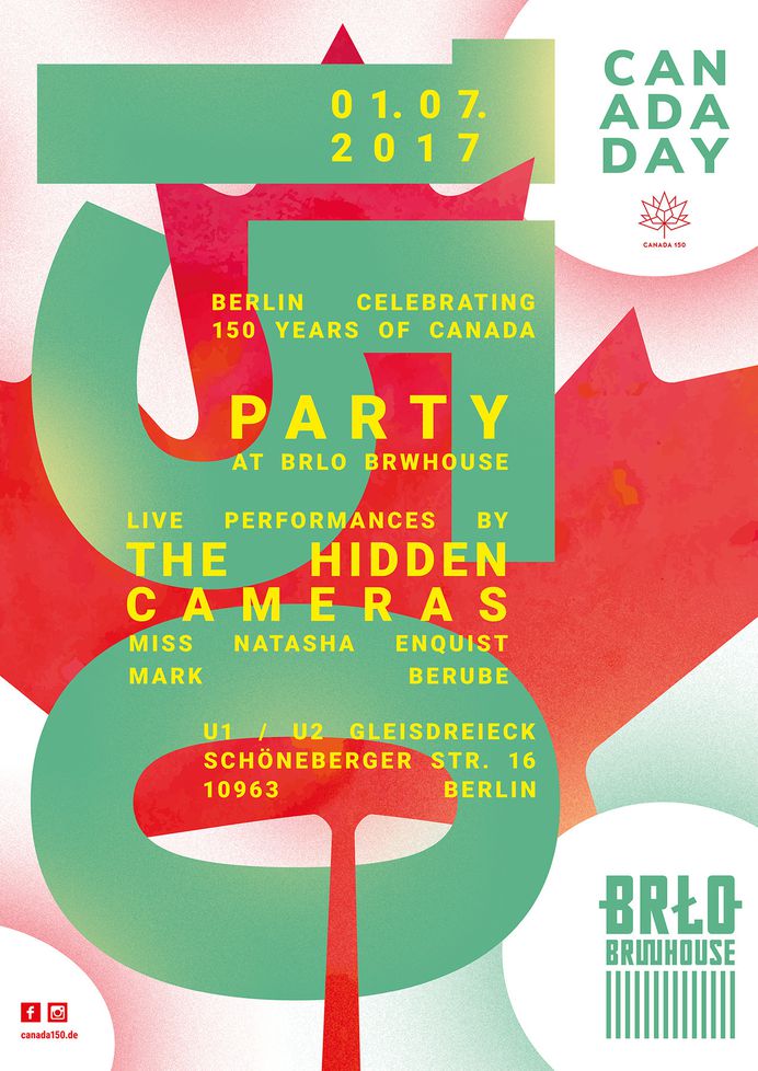 Poster for the canada day Berlin 2017. Design by Biro (Janja Milosevic & Sven Gabriel).
#design #graphicdesign #poster #typography