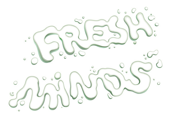 Fresh Mind - Drop Lettering #lettering #white