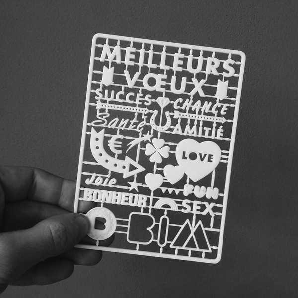 BIM Agency 3D Printed Greeting Card 3D #agency #card #printing #french #greeting #plastic #3d