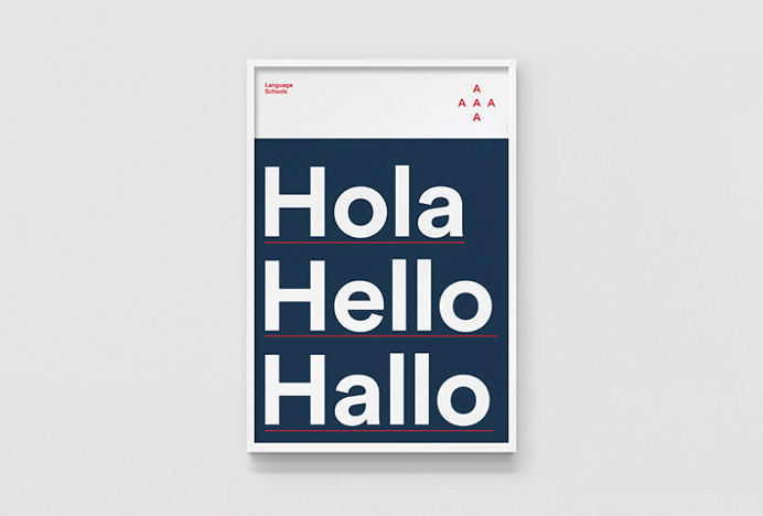 Alpadia Language Schools by Jorge León #brand design #poster