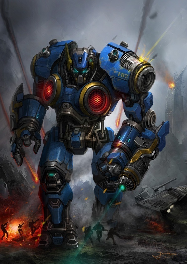 Destroyer by Pirate #robot #futuristic #fi #sci #space #warrior #mech