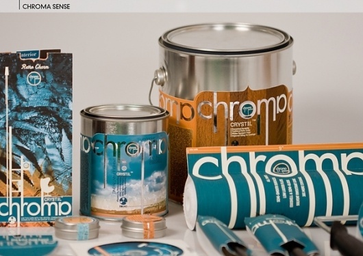 Chroma Paint Store { Freshly Coated } on the Behance Network #yi #paint #chrome #logo #ma