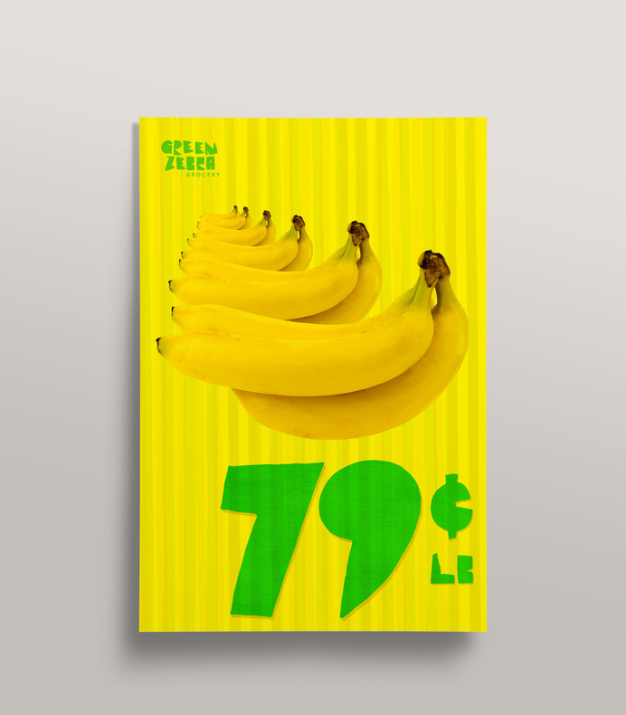 Green Zebra Grocery - Mr Miles Johnson #miles #design #color #advertising #direction #johnson #art #poster #mr #typography