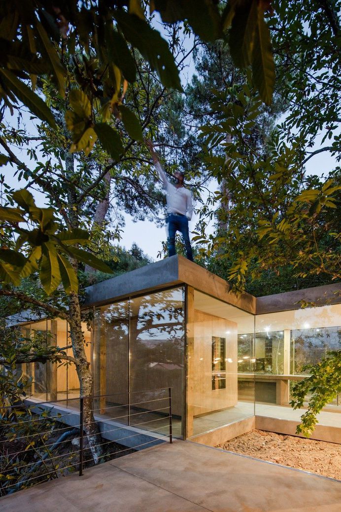Cloaked House Perched Above A Steep Cliff in Marco de Canaveses, Portugal 7