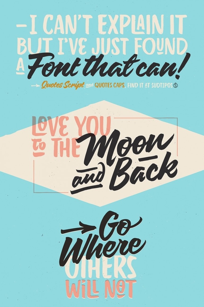 Quotes Script & Caps —Type family