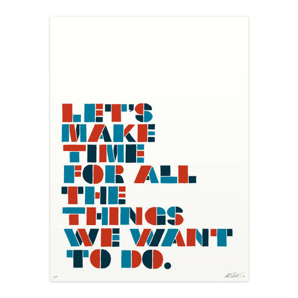 Image of Let's Make Time print #text