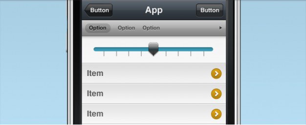 Iphone interface with slider selector Free Psd. See more inspiration related to Button, Iphone, Grey, Slider, Interface, Horizontal and Selector on Freepik.
