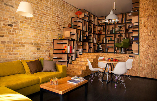 Ingenious apartment design based on the Idea of constant motion in kiev #interior #design #space #architecture #room