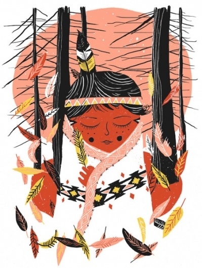 She dreamed of Springtime : uberkraaft #illustration #design #uberkraaft