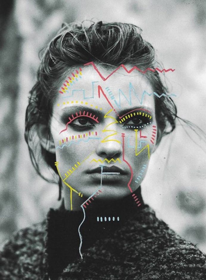 Matthieu Bourel Mixed Media Collages
