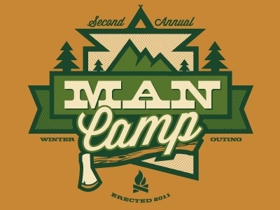 Dribbble - mancamp™ by James William Evans #camping #camp #man #mountains #trees