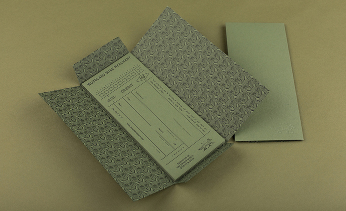 Woodland Wine Merchant #print #mailer #stationery